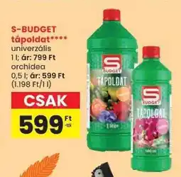 Spar S-BUDGET tápoldat ajánlat
