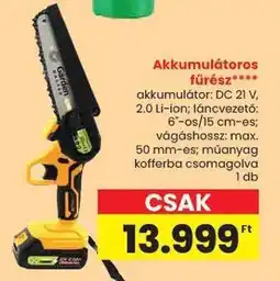 Spar Akkumulátoros fűrész ajánlat
