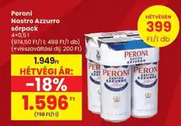 Spar Peroni Nastro Azzurro sörpack ajánlat