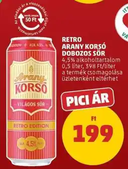 PENNY RETRO ARANY KORSÓ DOBOZOS SÖR ajánlat