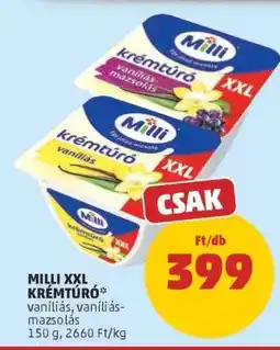 PENNY Milli XXL Krémtúró ajánlat