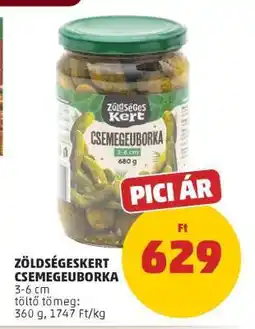 PENNY Zöldségeskert Csemegeuborka ajánlat