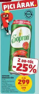 PENNY Soproni Dobozos Sör ajánlat