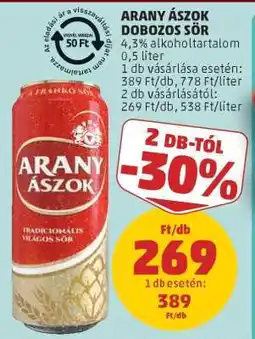 PENNY Arany Ászok Dobozos Sör ajánlat