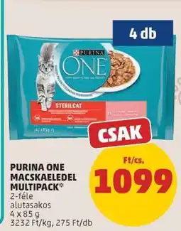 PENNY PURINA ONE MACSKAELEDEL MULTIPACK ajánlat