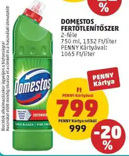 PENNY DOMESTOS Fertőtlenítőszer ajánlat