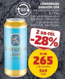 PENNY Löwenbräu Dobozos Sör ajánlat