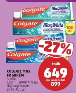 PENNY COLGATE MAX FOGKRÉM ajánlat