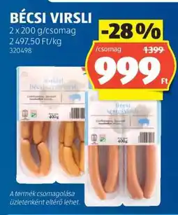 ALDI Bécsi virsli ajánlat