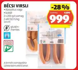 ALDI Bécsi virsli ajánlat