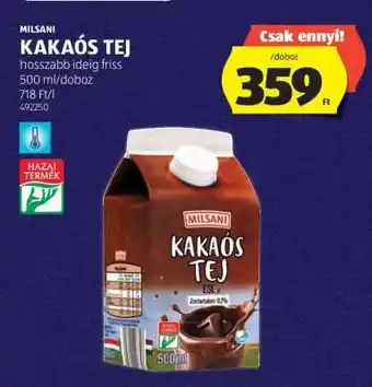 Milsani Kakaós Tej