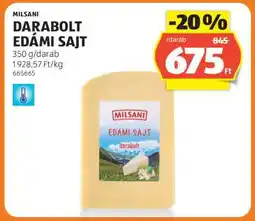 ALDI Milsani Darabolt Edámi Sajt ajánlat