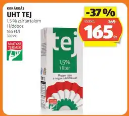 ALDI Kokárdás UHT Tej ajánlat