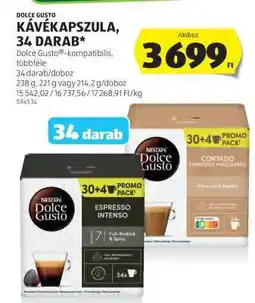ALDI Dolce Gusto Kávékapszula, 34 darab ajánlat