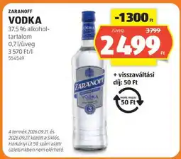 ALDI Zaranoff Vodka ajánlat