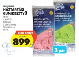 ALDI POWER FORCE HÁZTARTÁSI GUMIKESZTYŰ ajánlat