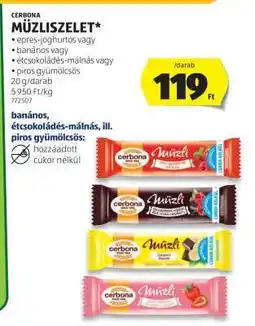 ALDI CERBONA Müzliszelet ajánlat
