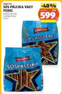 ALDI SNACK FUN SÓS PÁLCIKA VAGY PEREC ajánlat