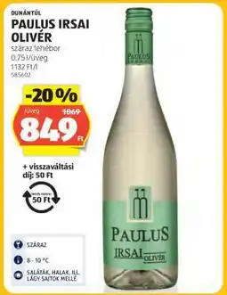ALDI PAULUS IRSAI OLIVÉR ajánlat