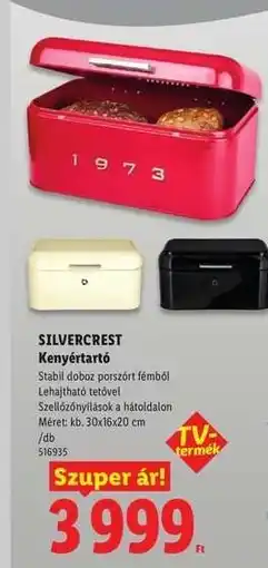 Lidl Silvercrest Kenyértartó ajánlat