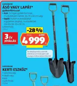 ALDI GARDENLINE ÁSÓ VAGY LAPÁT ajánlat