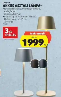 ALDI CASALUX AKKUS ASZTALI LÁMPA ajánlat