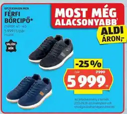 ALDI UP2FASHION MEN FÉRFI BŐRCIPŐ ajánlat