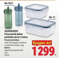 Lidl SILVERCREST Frissentartó doboz pattintós zárral / kulacs ajánlat