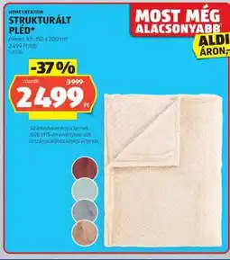 ALDI HOME CREATION STRUKTURÁLT PLÉD ajánlat