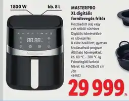 Lidl Masterpro XL digitális forrólevegős fritőz ajánlat