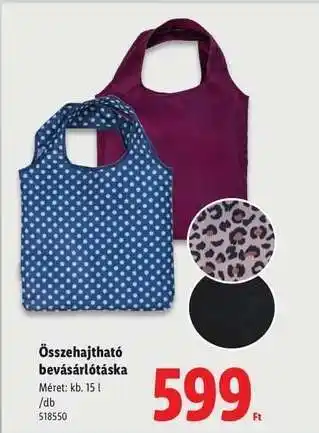 Összehajtható bevásárlótáska