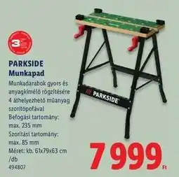 Lidl PARKSIDE Munkapad ajánlat