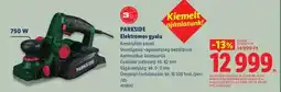 Lidl PARKSIDE Elektromos gyalu ajánlat