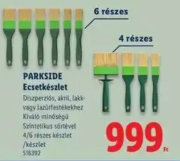 Lidl PARKSIDE Ecsetkészlet ajánlat