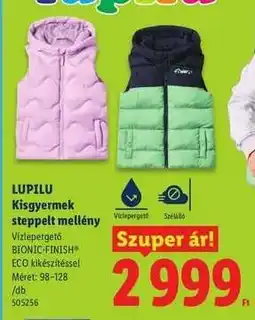 Lidl Lupilu Kisgyermek steppelt mellény ajánlat