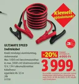 Lidl ULTIMATE SPEED Indítókábel ajánlat