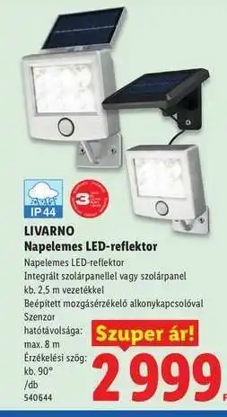 Lidl LIVARNO Napelemes LED-reflektor ajánlat