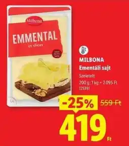 Lidl MILBONA Ementáli sajt ajánlat