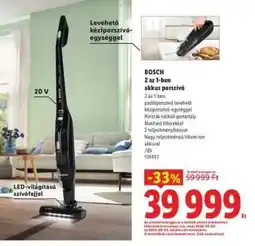 Lidl BOSCH 2 az 1-ben akkus porszívó ajánlat