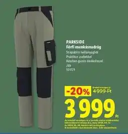 Lidl PARKSIDE Férfi munkásnadrág ajánlat