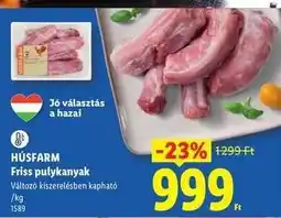 Lidl HÚSFARM Friss pulykanyak ajánlat