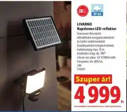 Lidl LIVARNO Napelemes LED-reflektor ajánlat