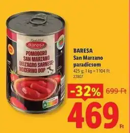 Lidl BARESA San Marzano paradicsom ajánlat