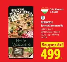 Lidl SZARVASI Szeletelt mozzarella ajánlat