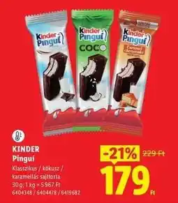 Lidl KINDER Pingui ajánlat
