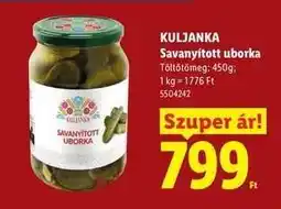 Lidl KULJANKA Savanyított uborka ajánlat