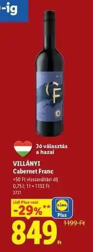 Lidl Villányi Cabernet Franc ajánlat