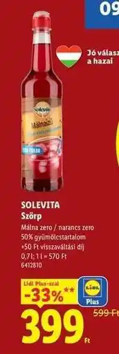 Lidl SOLEVITA ajánlat