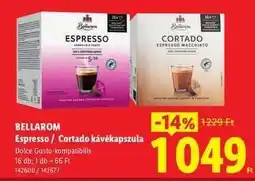 Lidl BELLAROM Espresso / Cortado kávékapszula ajánlat