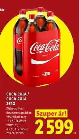 Lidl Coca Cola / Coca Cola Zero ajánlat